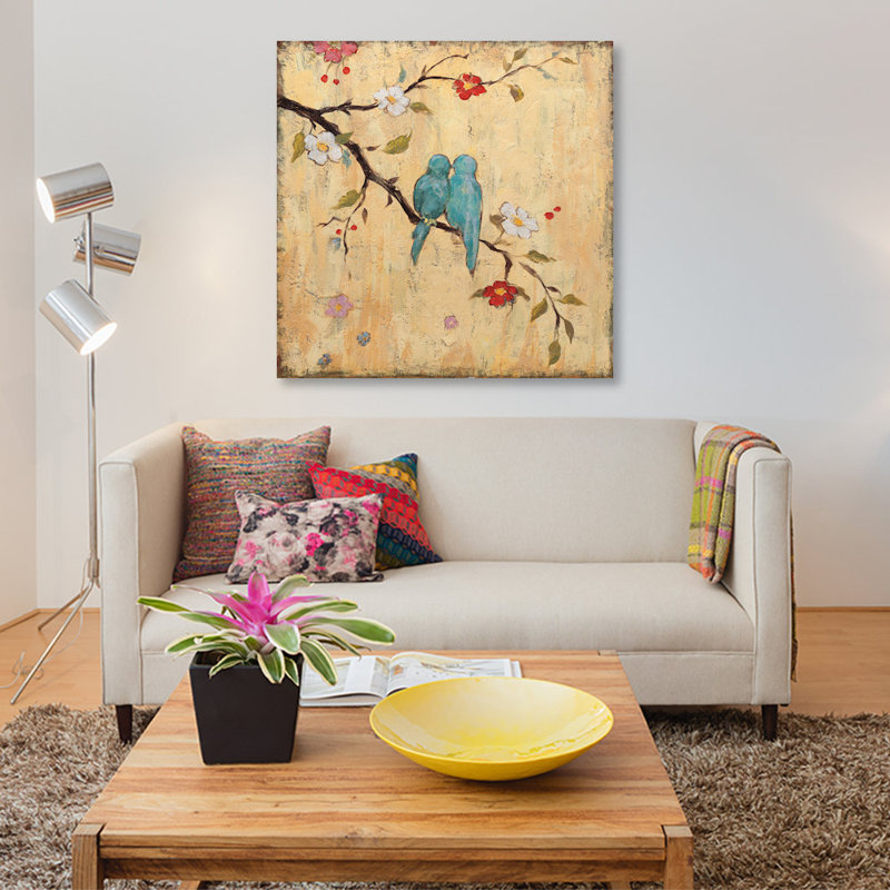 Katy Frances - Print on Canvas, 93.98 cm H x 93.98 cm W, Black Floater Framed