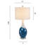 Ensemble de lampes de table bleues 28,5 po Leithgo