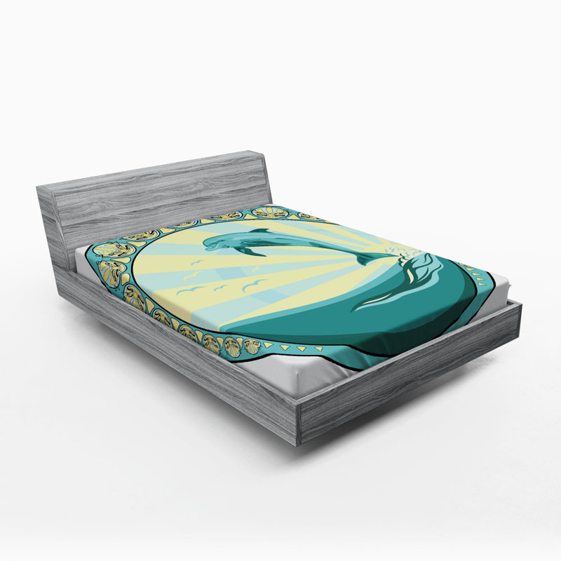 Dolphin Microfiber Fitted Sheet, Queen Fitted Sheet