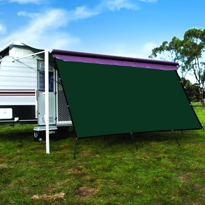 Dark 10Ftx16ft Rv Sunblock Screen Kit, High - Density , Proof, For Years, Ideal Outdoor Holidays, 90% Shading, Edge Grommets, Lightweight And Portable Easy Setup Awning Privacy In , Material, , Multi