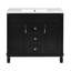 Meuble-lavabo 36 po avec lavabo supérieur, armoire de rangement moderne avec 2 portes à fermeture douce et 2 tiroirs, meuble-lavabo simple-121294519