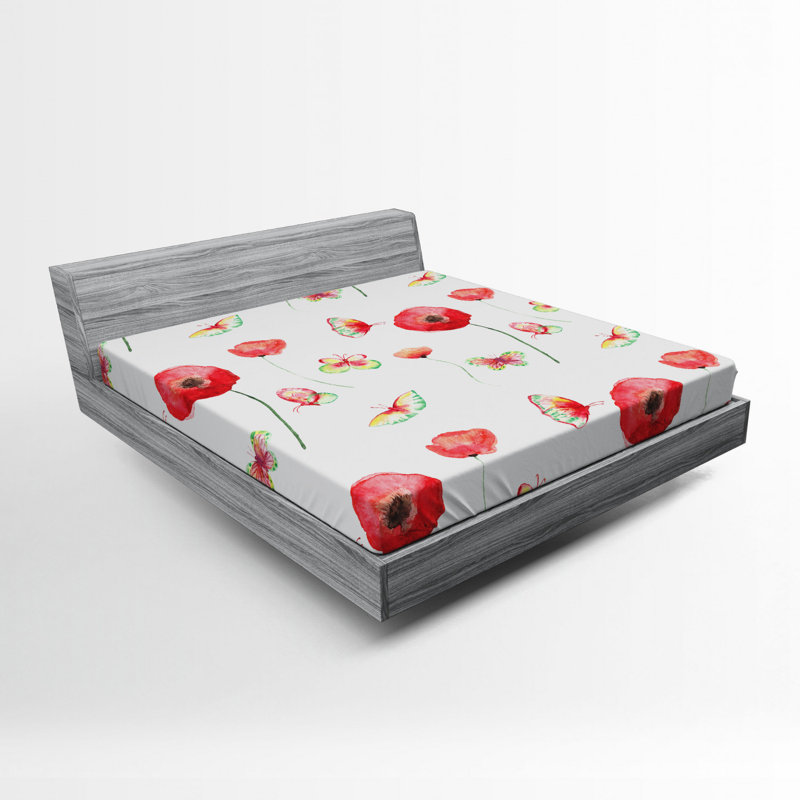 Drap-housse floral/floral, Drap-housse de taille double
