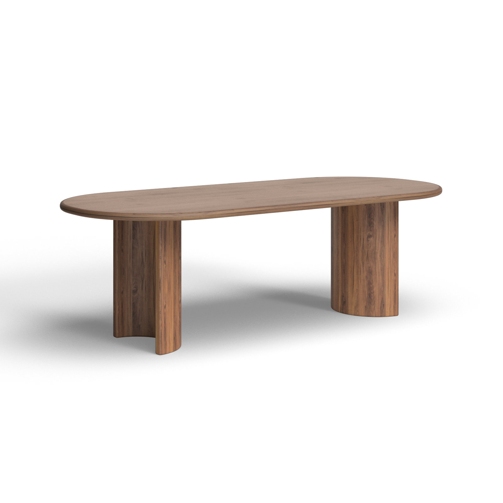 Haiden Oval Dining Table, Worn Oak Veneer, 30" H x 118" W x 42" D
