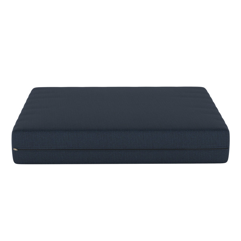 Ottoman Outdoor Patio Cushion With Sunbrella Fabric, Canvas Navy Sunbrella® Canvas