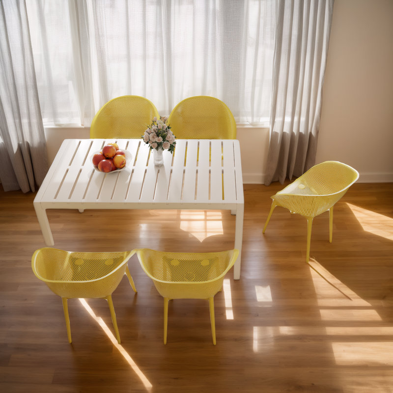 2-Piece Set of Contemporary Lounge Chairs – Crafted from Durable All-Weather PP Plastic, Perfect for Indoor & Outdoor Use