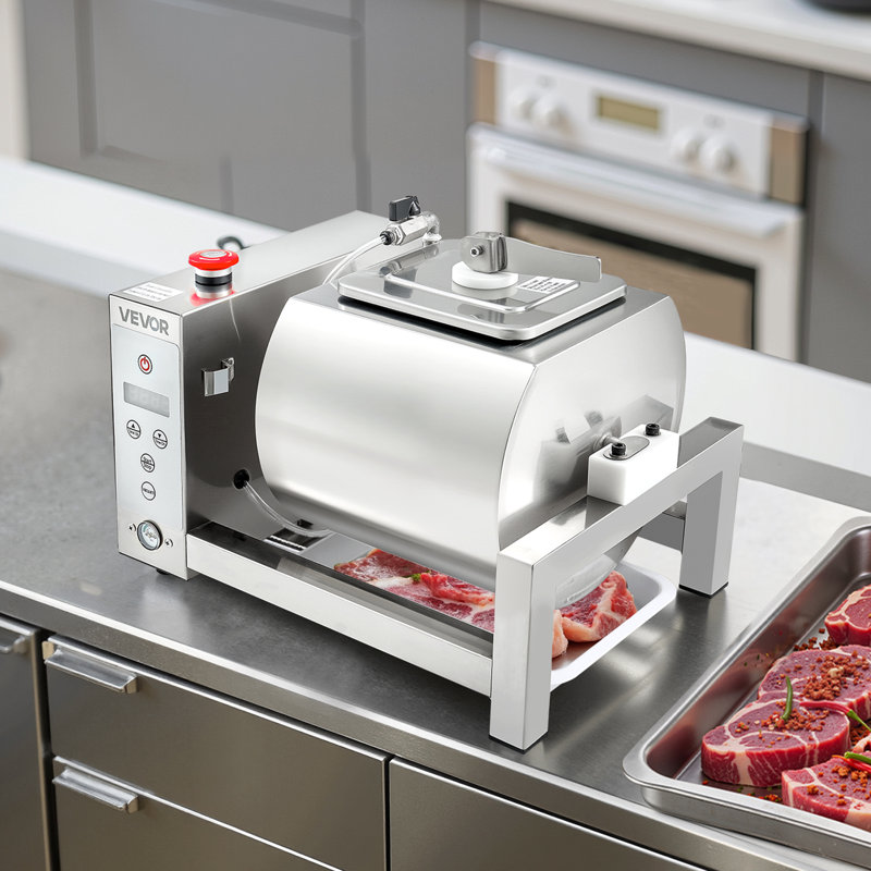 Machine à marinade sous vide 10L pour poulet, steak, poisson, acier inoxydable