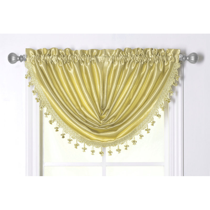  Cantonnière Luxury Waterfall, Jaune, L 57 po x L 37 po