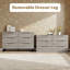 Commode 6 tiroirs en bois avec rangement, 47,2 po-1545174798