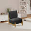 Confortable fauteuil simple en molleton pour salon et chambre à coucher en bois massif rétro facile à assembler