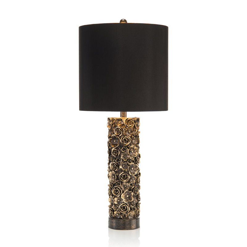Lampe de table fleurie délavée