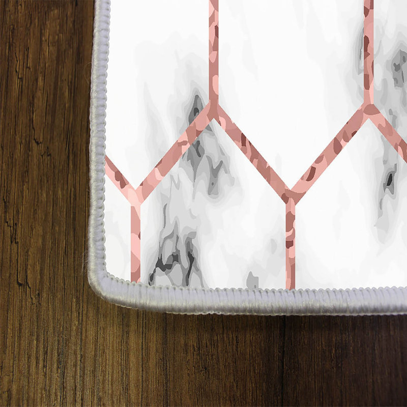 Stylish Woven Carpet (4.6 x 7.2 Feet), 100% Polyester, 0.4 in Pile Height | Antibacterial, Non-Slip Underside, Machine Washable | 3D Digital Print Design | Perfect for Living Room, Bedroom, & Dining Areas