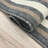 Custom Size Anti-Slip Machine Washable Low Profile Loop Pile Solid Border Striped Gray Runner Rugs by Feet-742237003