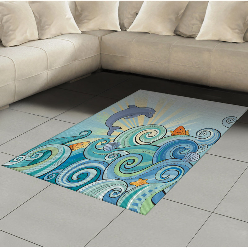 Tapis décoratif en fibre de polyester à haute densité, Rectangle— 4 pi x 5 pi 8 po