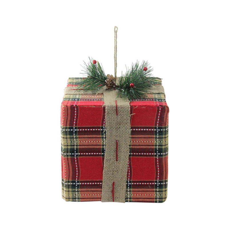 Ornement de Noël 8,5 "rouge et brun