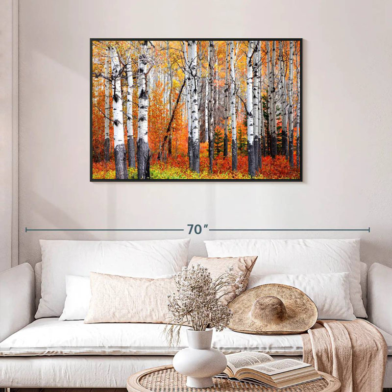 Forêt de trembles de Banff, Cadre flottant noir, 43 po x 29 po