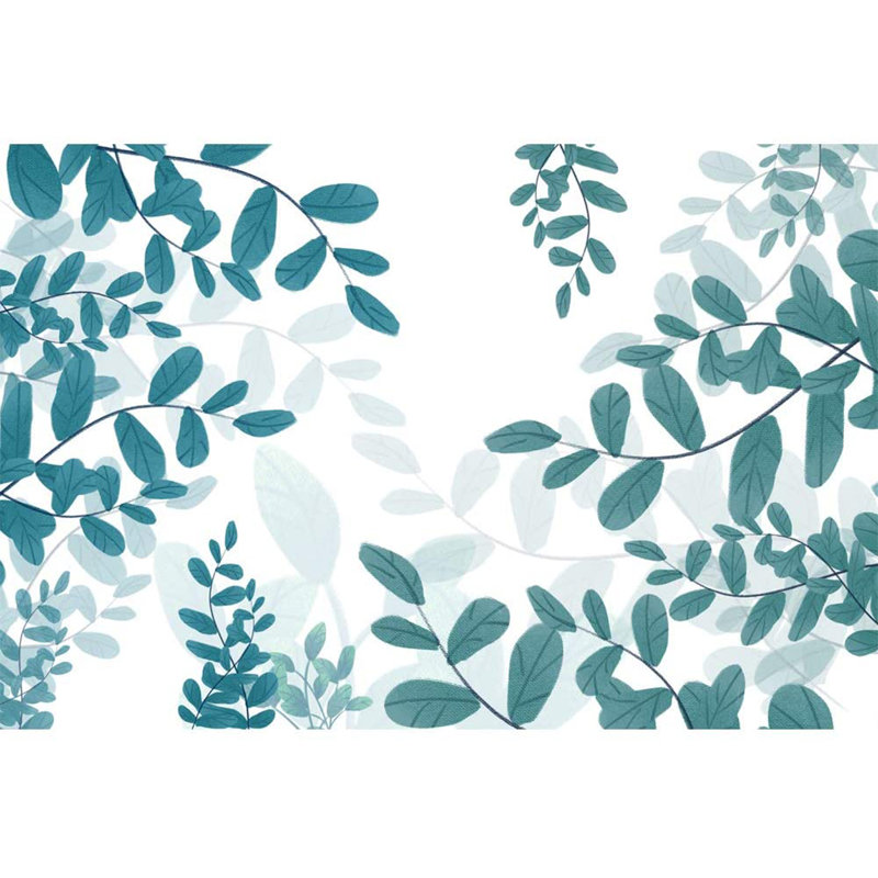 Tropical Leaf Peel & Stick Floral Border, 100" L x 144" W