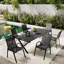 Outdoor Stackable Garden Patio Dining Armchairs with PVC-coated polyester Seat-121377056-125544592