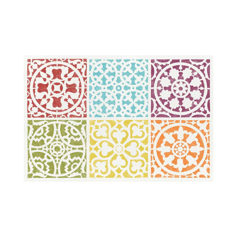 Hacienda Tile VII by Moira Hershey - Wrapped Canvas Print, 20.32 cm H x 30.48 cm W