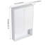 Armoire murale de salle de bain 24 po, portes à fermeture en douceur, fixation flottante, blanc brillant