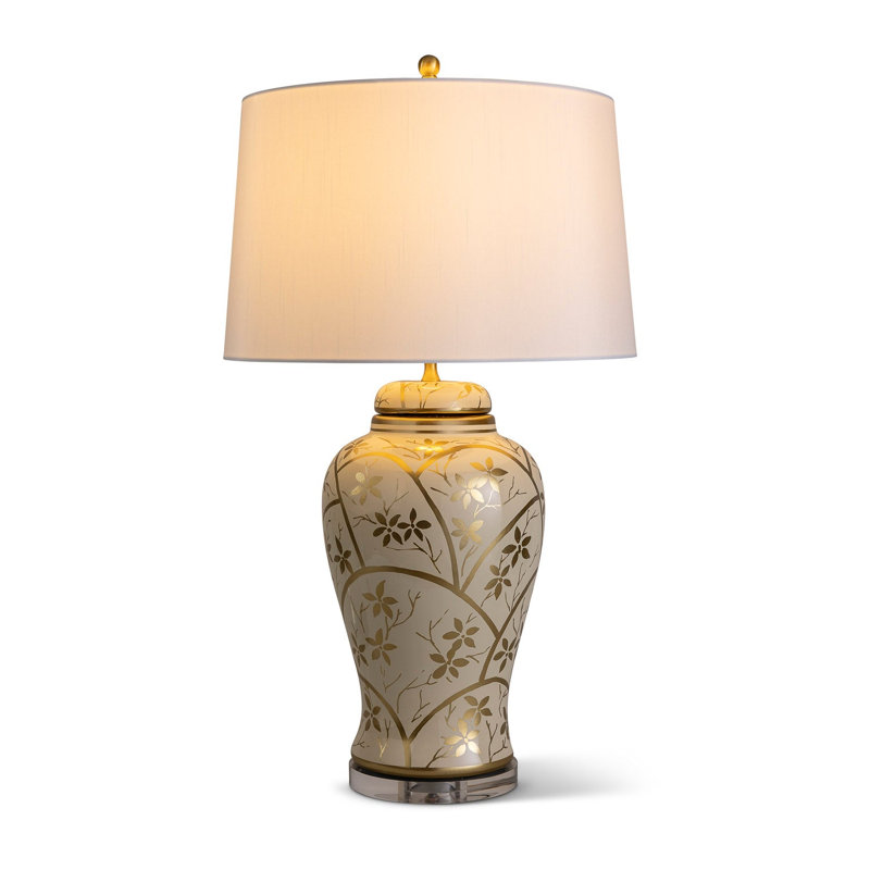Lampe tonnelle dorée