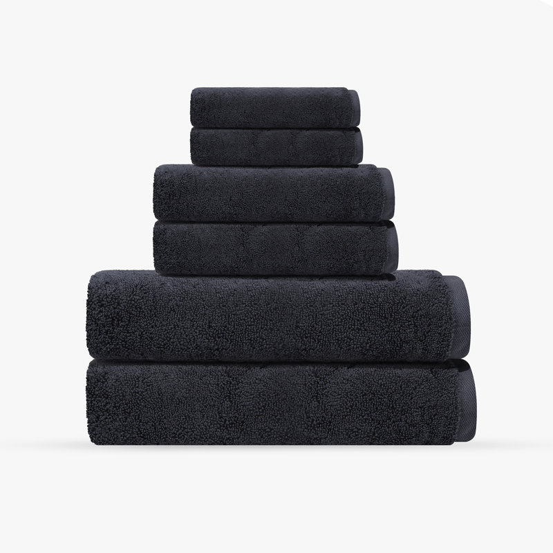 Mac 6 pcs Turkish Towels Set, Anthracite