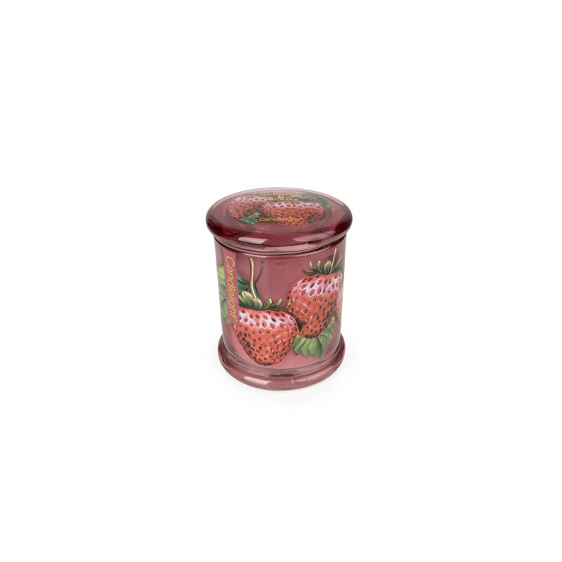 Fruity Scented Jar Candle with Glass Holder