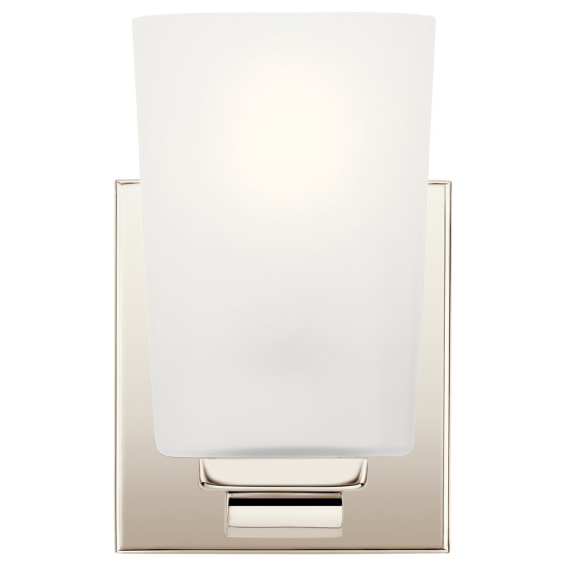 Applique murale à bras 1 lumière, Nickel poli