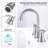 Bathroom faucet with 360 degree turn spout-115745182