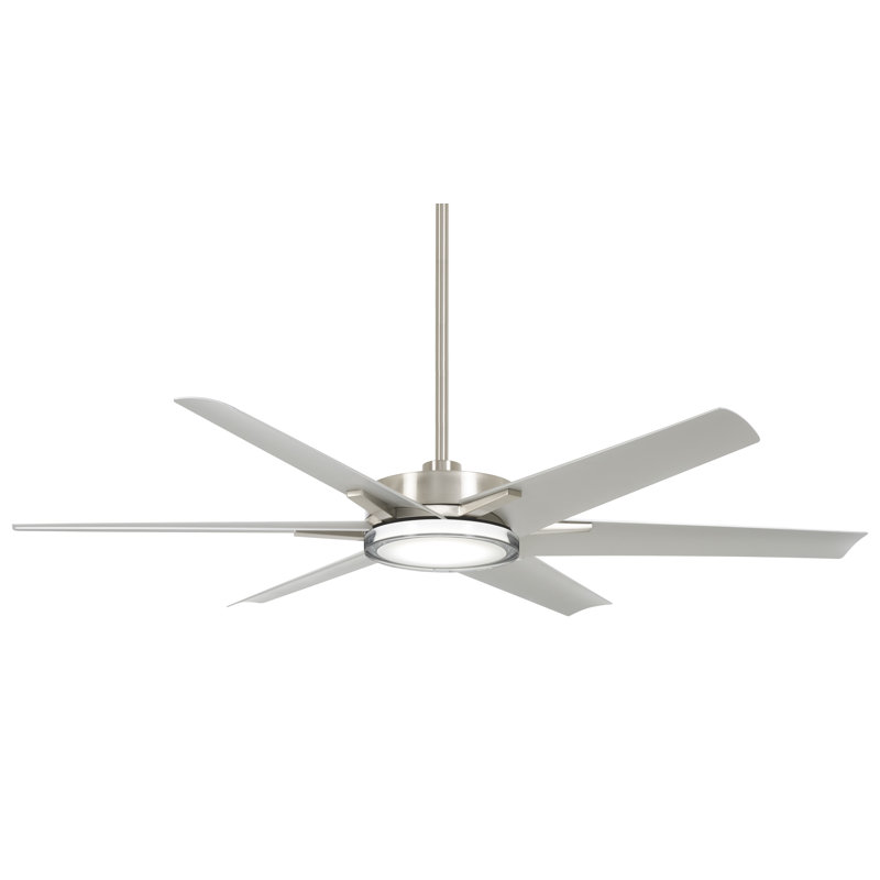65'' Ceiling Fan with LED Lights, Brushed Nickel Wet