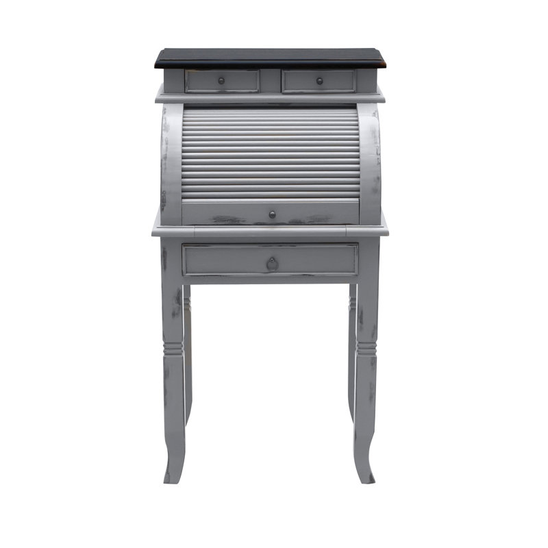 Lafrance Solid Wood Secretary Desk, Taupe