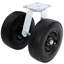 Roulette pivotante à double roue, 32 x 23 x 27 cm, polyuréthane/acier, 1 pièce, noire, capacité de charge de 300 kg