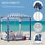 Parasol de plage carré 6 pi 5 po Clairton, bleu