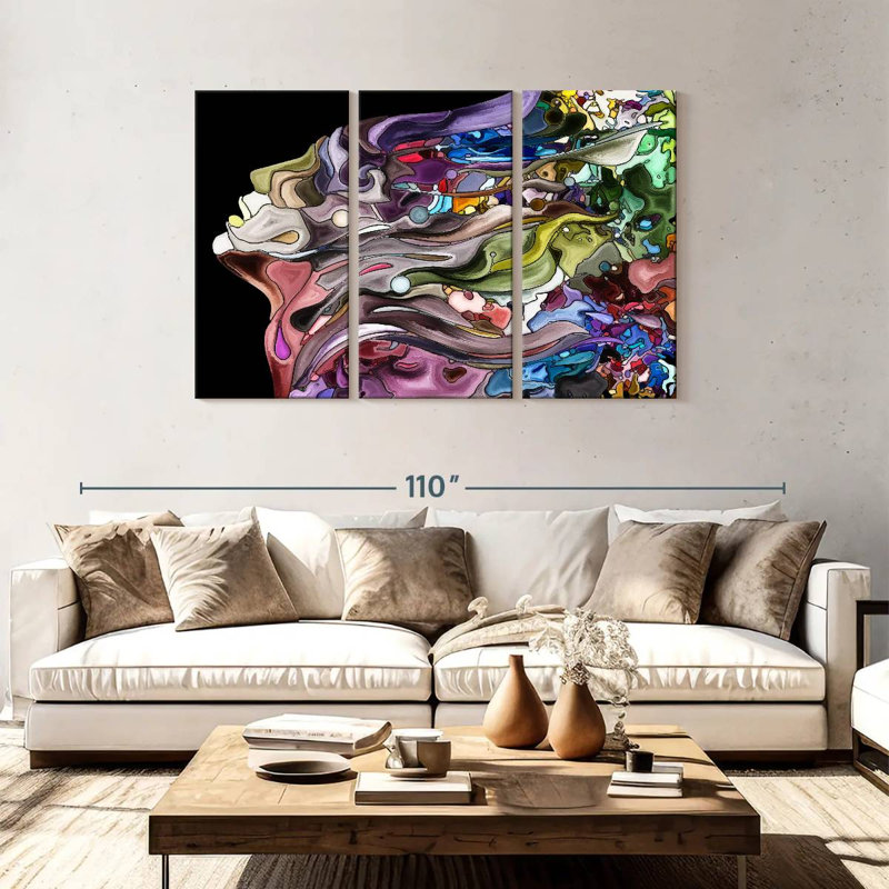 Profil abstrait Leisha, H 48 po x l 74 po