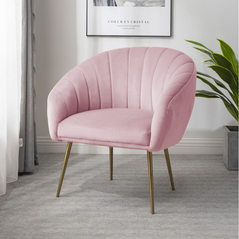 Jaylynn Upholstered Accent Chair, Pink