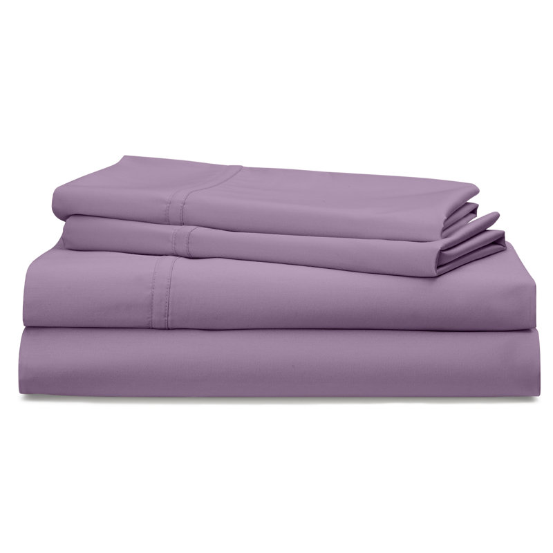 Ensemble de literie pour lit très grand 100% coton à densité de tissage 475 fils Spencer, Lavande foncé