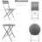 Patio Bistro Balcony Chair Table 3 Pieces , Metal Frame With Rust Resistance, Fashionable And , Foldable For Easy Storage, Comfortable Cushions, Simple Maintenance - Rust- Durability,-1761635538