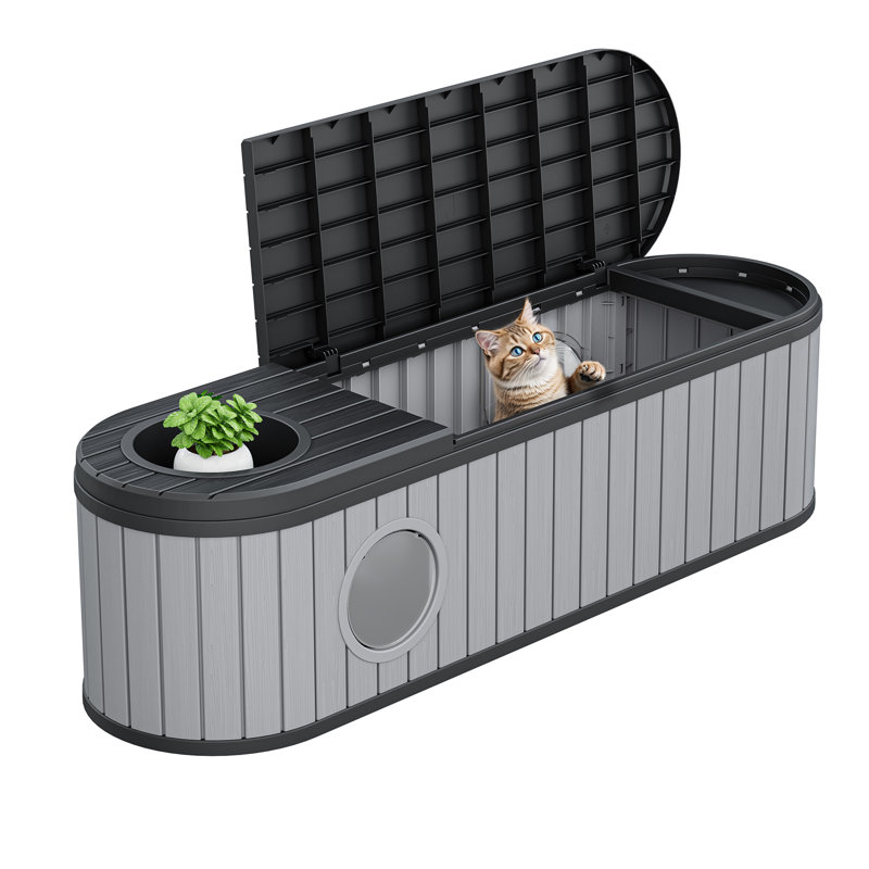 Enceinte de litière pour chat, Gris