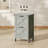 Rustic Farmhouse 2-Drawer File Cabinet, Distressed Light Gray with Barn Doors and Black Metal Accents for Office Storage