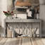 Console U_Style en placage d'acacia de 60 po avec 4 tiroirs spacieux-205042553
