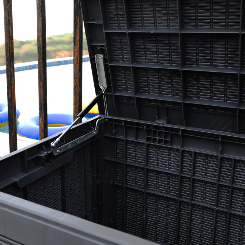 Modern Depo 100 Gallon Water Resistant Polypropylene(PP) Deck Box Lockable, Black