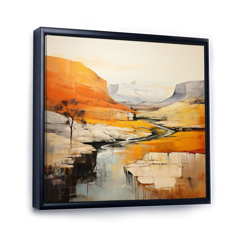 «Bold Landscape Canyon Desert III», reproduction, Cadre flottant noir, H 16 po x l 16 po x P 1 po