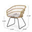 Chaise d'extérieur avec 2 coussins - chaise gracieuse, brun, eau, l 23,7 po x P 24,74 po H 31,83 po