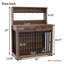 Meuble pour cage robuste pour chien de 38 po avec tiroirs de rangement, cage à double usage et table d'appoint pour l'intérieur