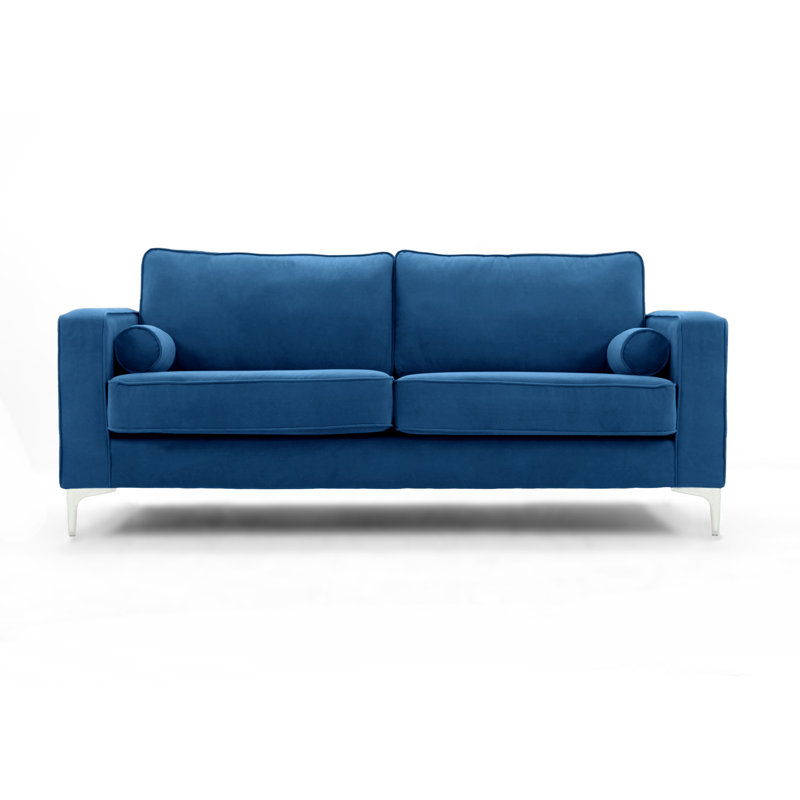 Georgio Velvet Sofa, Grey, 3