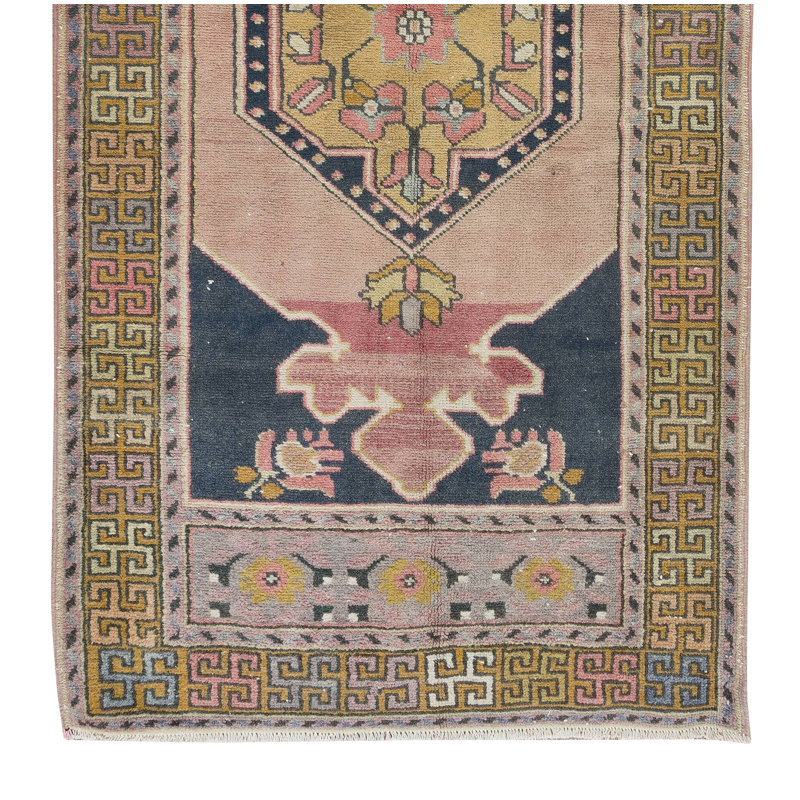 Tapis de village de style tribal multicolore fait à la main Anatolian Village