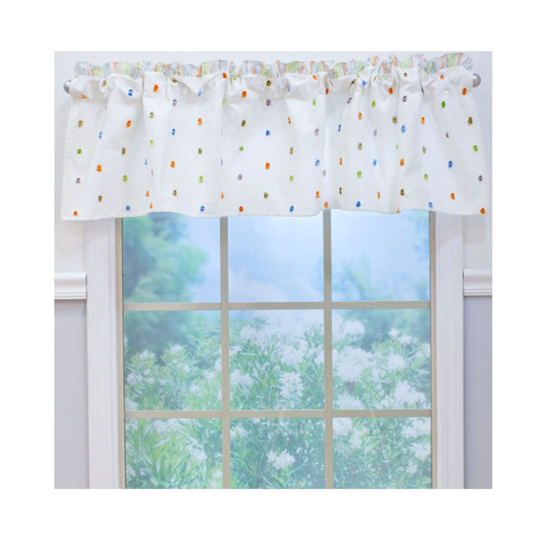 Mea Cotton Polka Dots Ruffled Window Valance
