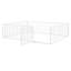 Structure de lit pour grand lit en métal avec clôture de sécurité et porte - Structure de lit pour enfant blanche robuste pour la chambre à coucher-1986106636-1986106638
