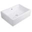 Lavabo de salle de bain vasque rectangulaire en porcelaine blanche avec trop-plein