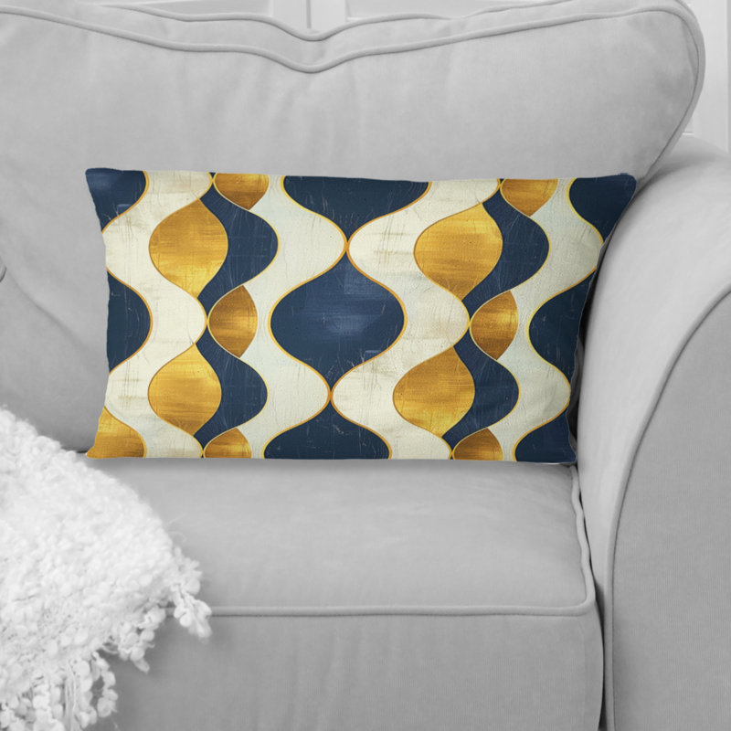 Coussin lombaire Mid-Century Gold Ogee