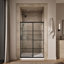 Elate Sliding Shower Door, 70-1/2-In H X 44-1/4 - 47-5/8-In W, With 1/4-In Thick Crystal Clear Glass With Rectangular Grille Pattern